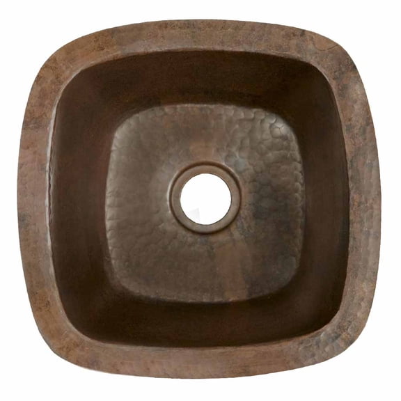 Native Trails CPS247 Universal Small Square Copper Bar Sink, Antique
