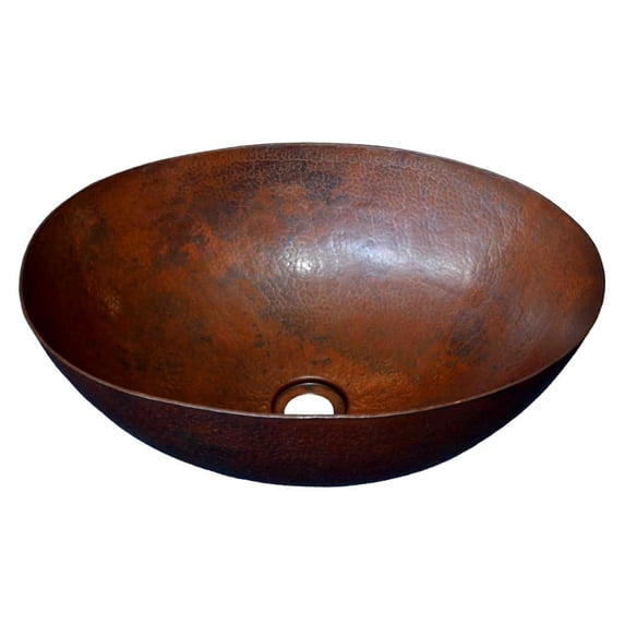 Native Trails Cps69 Maestro Oval 17-1/4" Oval Copper Vessel Bathroom Sink - Copper