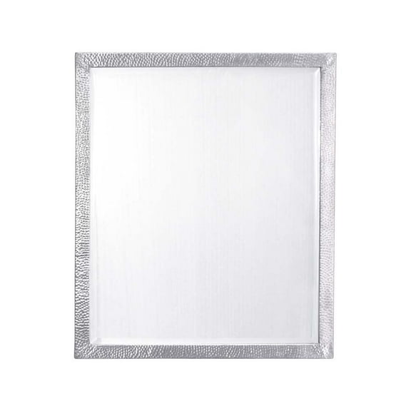 Native Trails Divinity Hammered Aluminum Small Rectangular Mirror - Silver