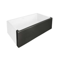 Native Trails Dreamer Fireclay Farmhouse Kitchen Sink - 30" x 17.75" x 10" Gunmetal Metallic Finish