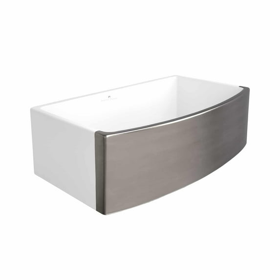 Native Trails Fireclay Kitchen Sink With Platinum Finish PMK3320-P