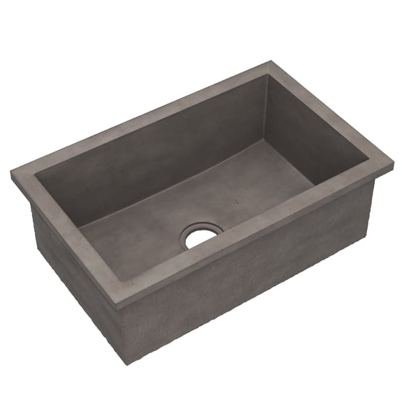 Native Trails NSK3019-S Nativestone 30" Undermount Single Basin Concrete Kitchen Sink -