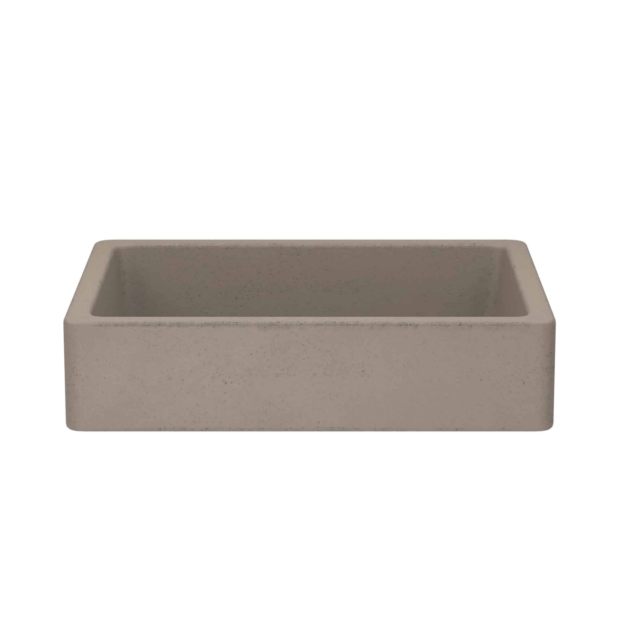 Nipomo Rectangular Undermount Bathroom Sink in Earth Stone