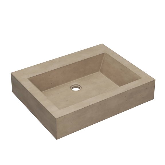 Native Trails NSL2405-EX Nativestone 24" Rectangular Concrete Wall Mounted Bathroom Sink -