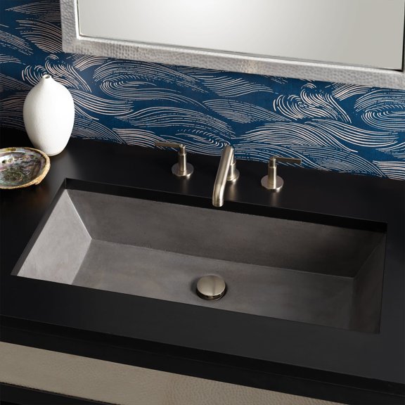 Native Trails NSL3115-S Nativestone 31" Rectangular Concrete Undermount Bathroom Sink -