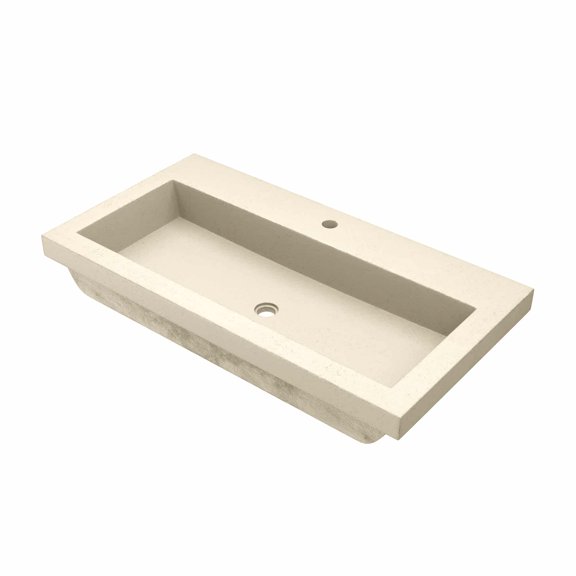 Native Trails NSL3619-D Nativestone 36" Rectangular Concrete Drop In Bathroom Sink - Sand