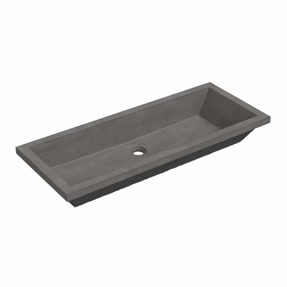 Native Trails NSL3715-S Nativestone 37" Rectangular Concrete Undermount Bathroom Sink -