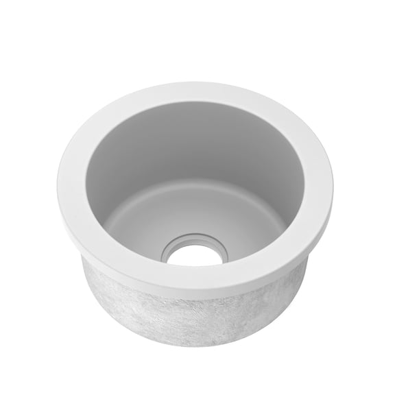 Native Trails Nsb1607 Nativestone 16" Undermount Single Basin Concrete Bar Sink - Pearl