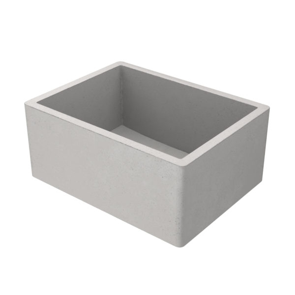 Native Trails Nsk2418 Nativestone 24" Farmhouse Single Basin Concrete Kitchen Sink - Wood