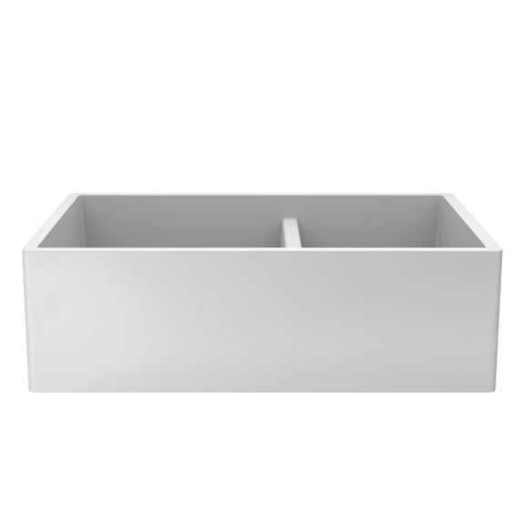 Native Trails Nskd3321 Nativestone 33" Double Basin Farmhouse Concrete Kitchen Sink -