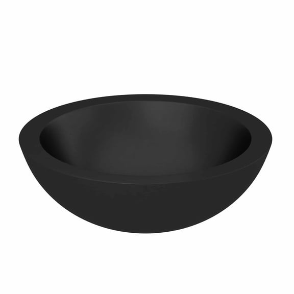 Native Trails NSL1705-C Nativestone 17" Circular Concrete Vessel Bathroom Sink - Charcoal