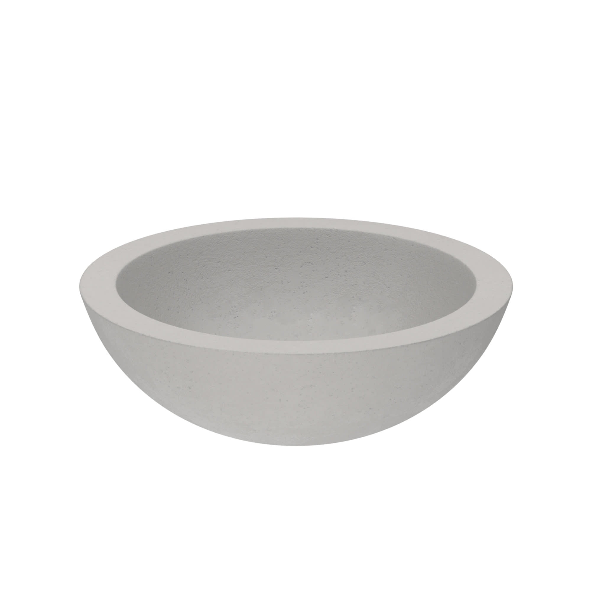 Ash Round Concrete Vessel Bathroom Sink, 17-inch