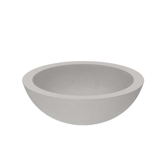 Native Trails NSL1705-A Nativestone 17" Circular Concrete Vessel Bathroom Sink - Wood