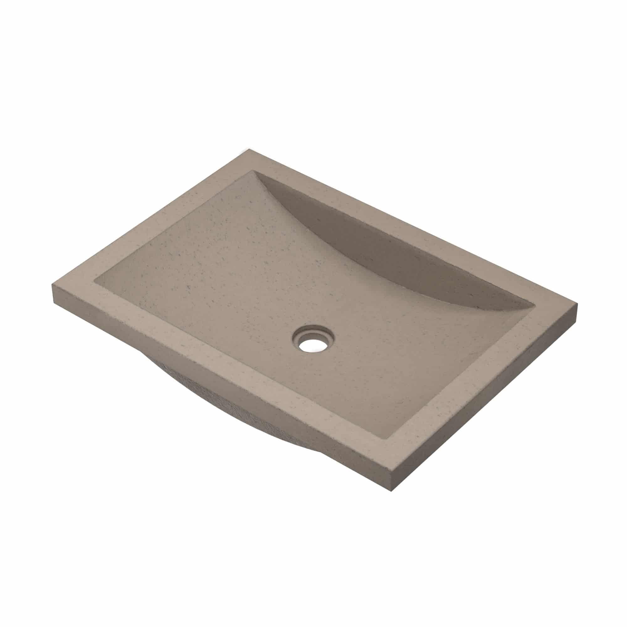 Earth Stone Rectangular Undermount Bathroom Sink