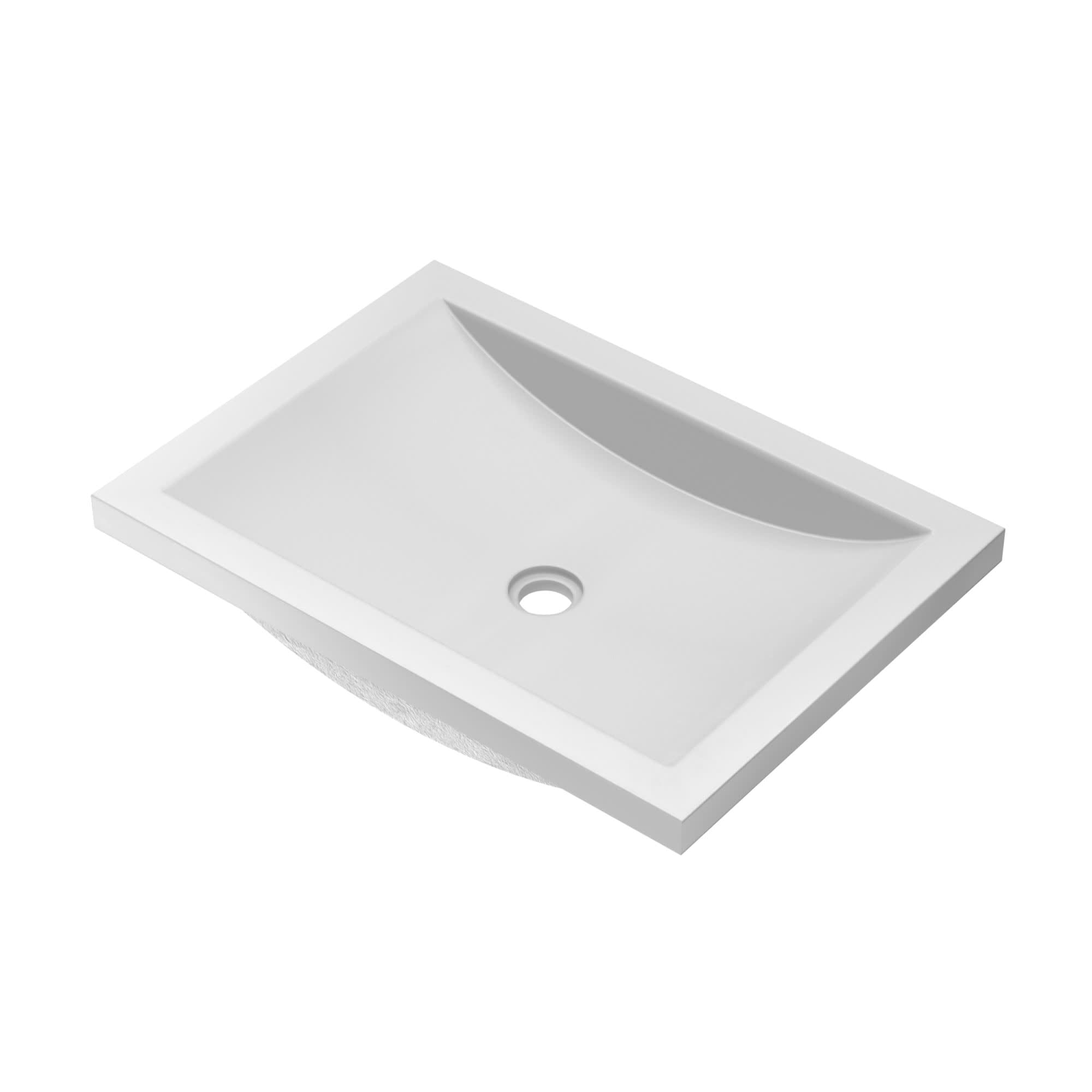 Native Trails NSL2014-P Nativestone 20-3/4" Rectangular Concrete Undermount Bathroom Sink