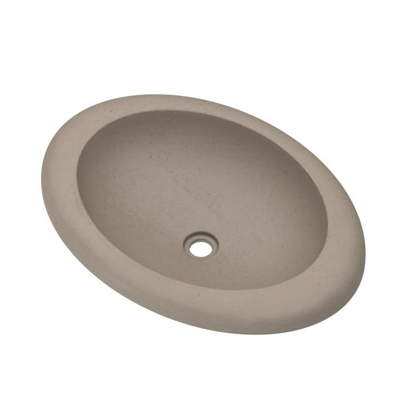 Native Trails Nsl2115 Nativestone 21" Oval Concrete Drop In Bathroom Sink - Earth