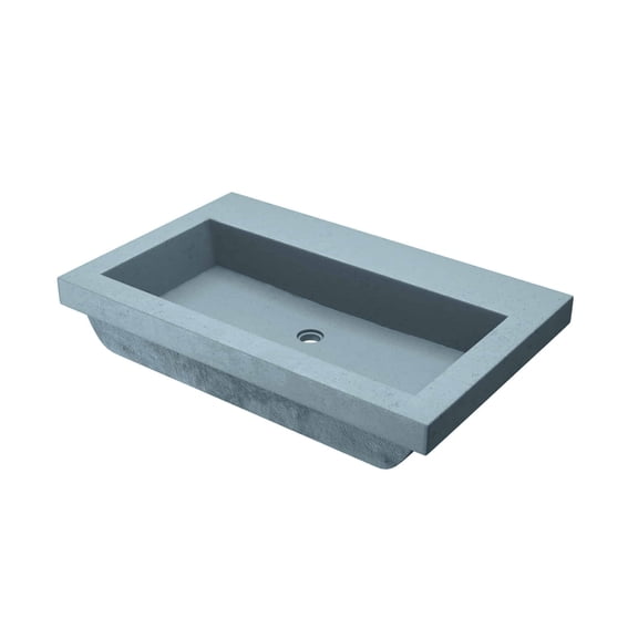 Native Trails NSL3019-OX Nativestone 30" Rectangular Concrete Drop In Bathroom Sink -
