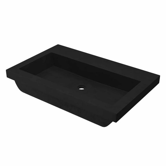 Native Trails Nsl3019-X Nativestone 30" Rectangular Concrete Drop In Bathroom Sink -