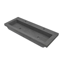 Native Trails Nsl4819 Nativestone 48" Trough Rectangular Concrete Drop In Bathroom Sink -