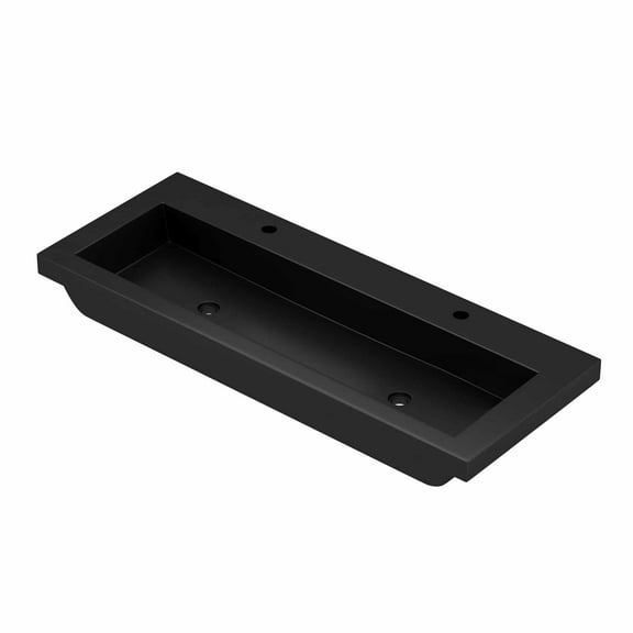 Native Trails Nsl4819 Nativestone 48" Trough Rectangular Concrete Drop In Bathroom Sink -