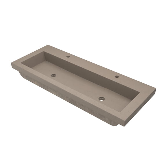 Native Trails Nsl4819 Nativestone 48" Trough Rectangular Concrete Drop In Bathroom Sink -