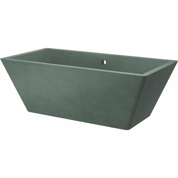 Native Trails NST6634-F Nativestone 66" Free Standing Concrete Soaking Tub - Forest
