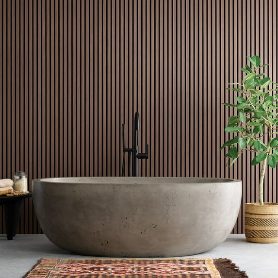 Native Trails Nst6636 Nativestone 66" Free Standing Concrete Soaking Tub - Wood