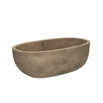 Native Trails Nst6636 Nativestone 66" Free Standing Concrete Soaking Tub - Earth