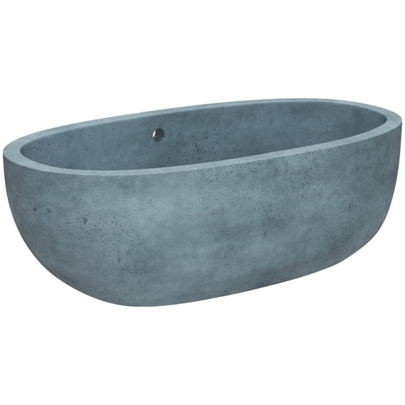 Native Trails Nst6636 Nativestone 66" Free Standing Concrete Soaking Tub - Ocean