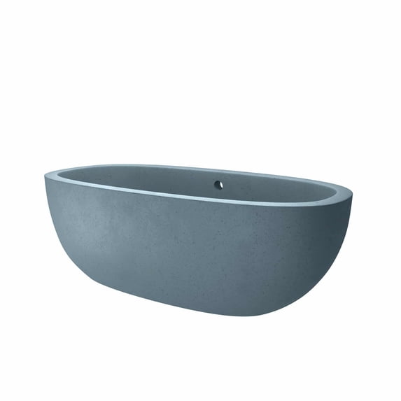 Native Trails NST7236-O Nativestone 72" Free Standing Concrete Soaking Tub - Ocean