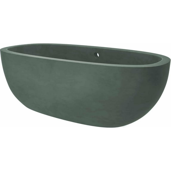 Native Trails NST7236-F Nativestone 72" Free Standing Concrete Soaking Tub - Forest