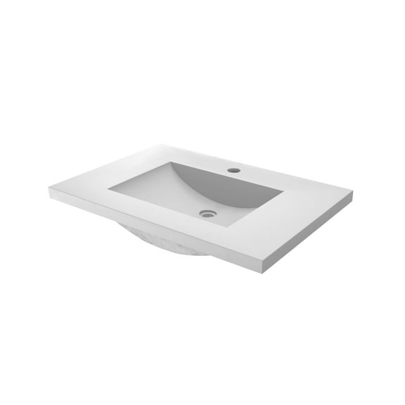 Native Trails Nsvnt30-1 Palomar 30" Nativestone Concrete Vanity Top - Pearl