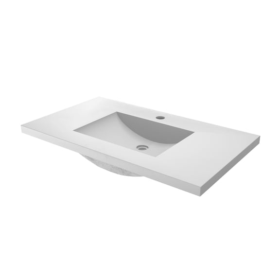 Native Trails Nsvnt36-1 Palomar 36" Nativestone Concrete Vanity Top - Pearl