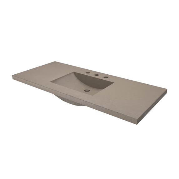 Native Trails NSVNT48-E Palomar 48" Nativestone Concrete Vanity Top - Earth