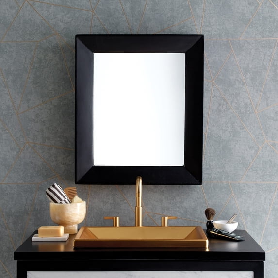 Native Trails Portola Rectangle Concrete Mirror Charcoal 22" x 26" x 1.75" Black