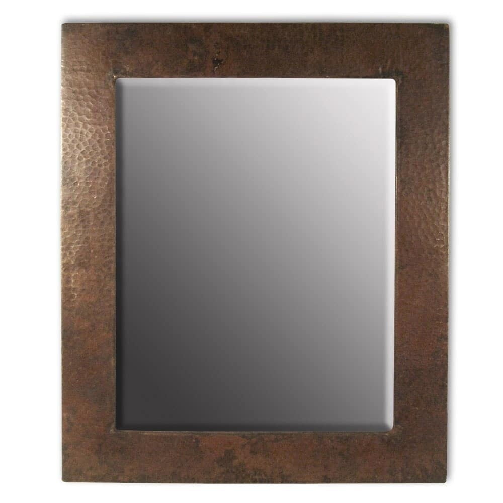Elegant Sedona Antique Copper Rectangular Wall Mirror 36"x30"