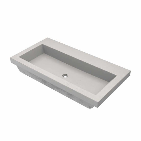 Native Trails Trough Bathroom Sink With Ash Finish NSL3619-AX