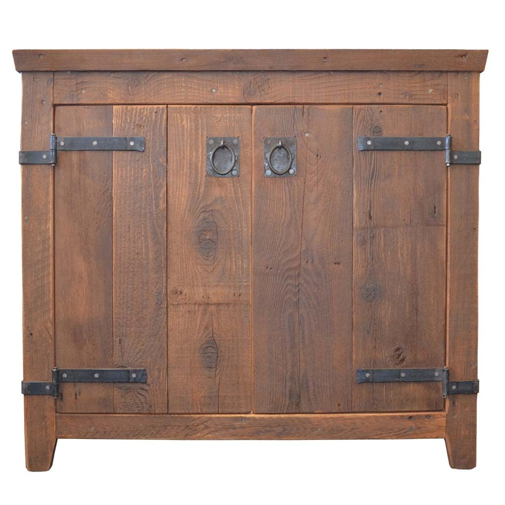 Chestnut Solid Wood 36" Americana Vanity Base, Handcrafted