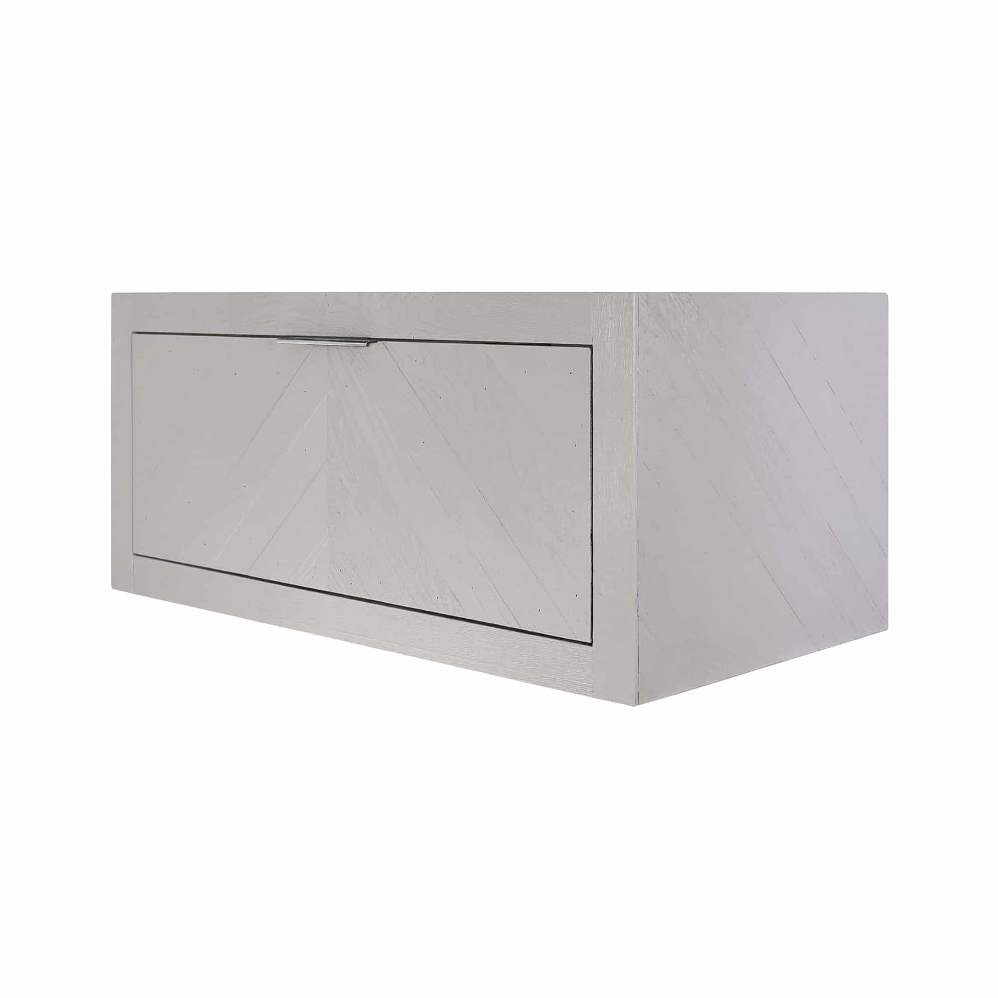 Vintner Grigio 35.5" Artisan-Crafted Oak Floating Vanity Base
