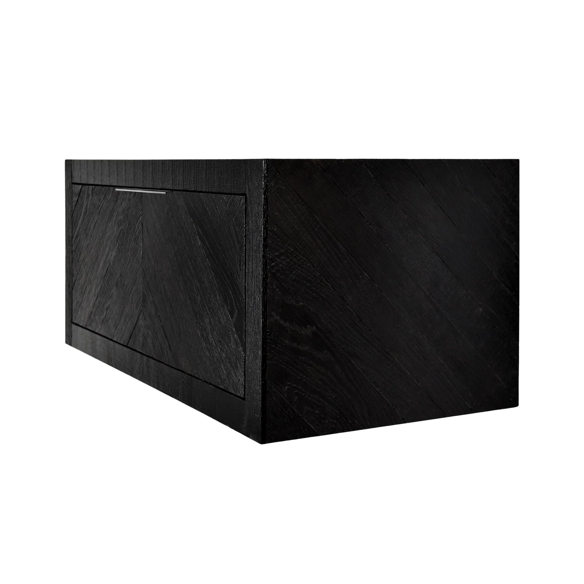 Noir Oak 35.5" Wall-Mounted Single Bathroom Vanity