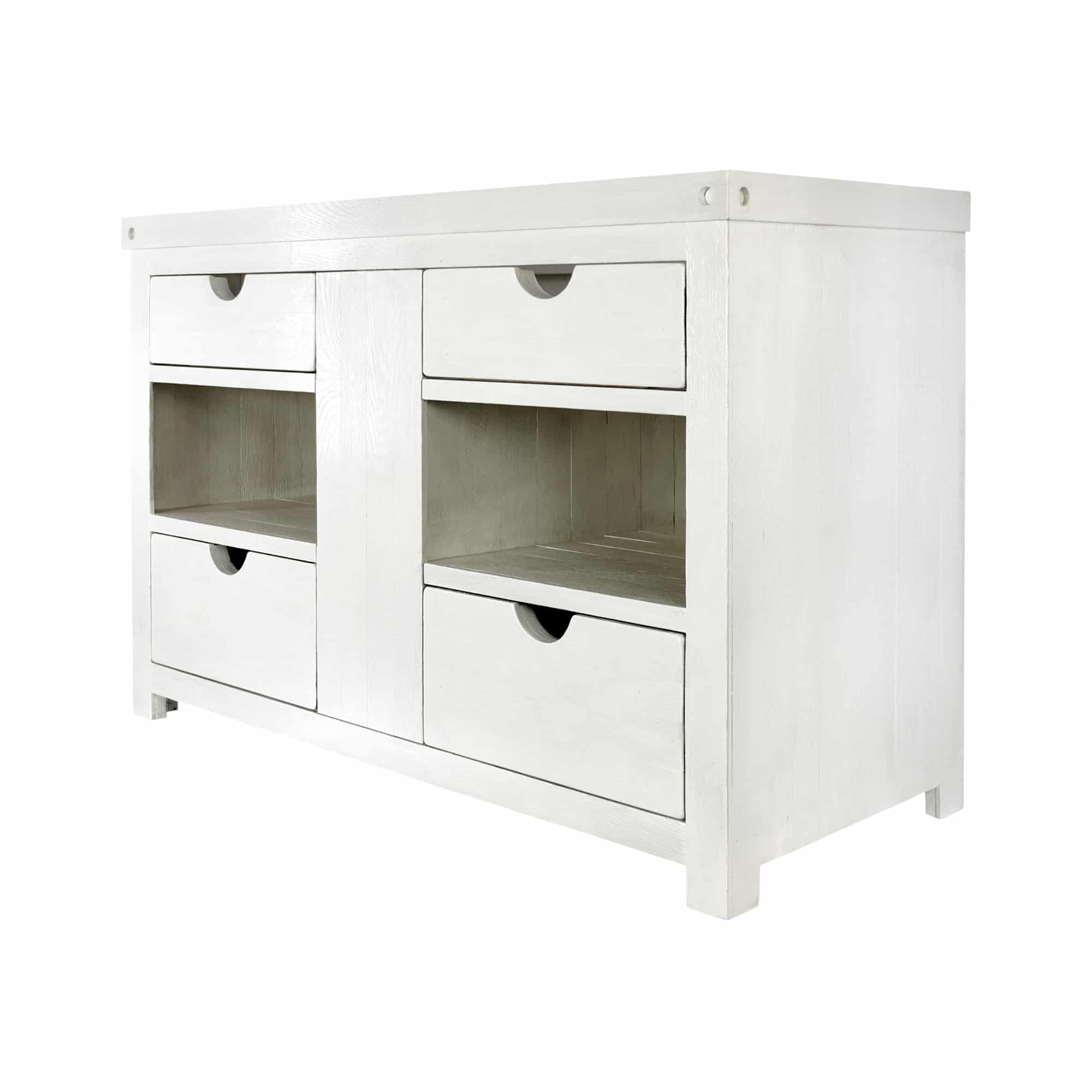 Vintner's Blanc 48" Weathered Oak Single Bathroom Vanity Base