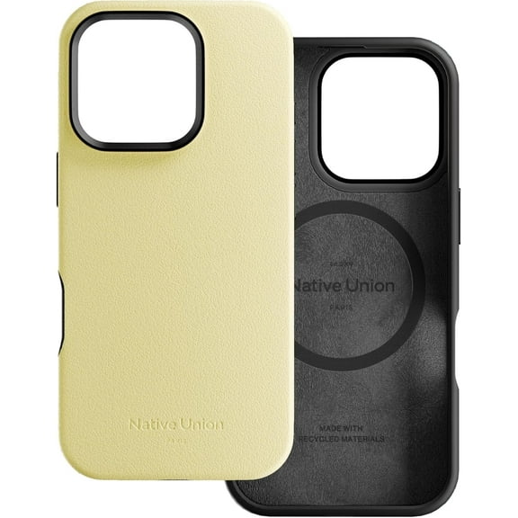 Native Union Active Case – 10ft/3m Drop Protection with Magsafe – Compatible with iPhone 16 (Lemon)