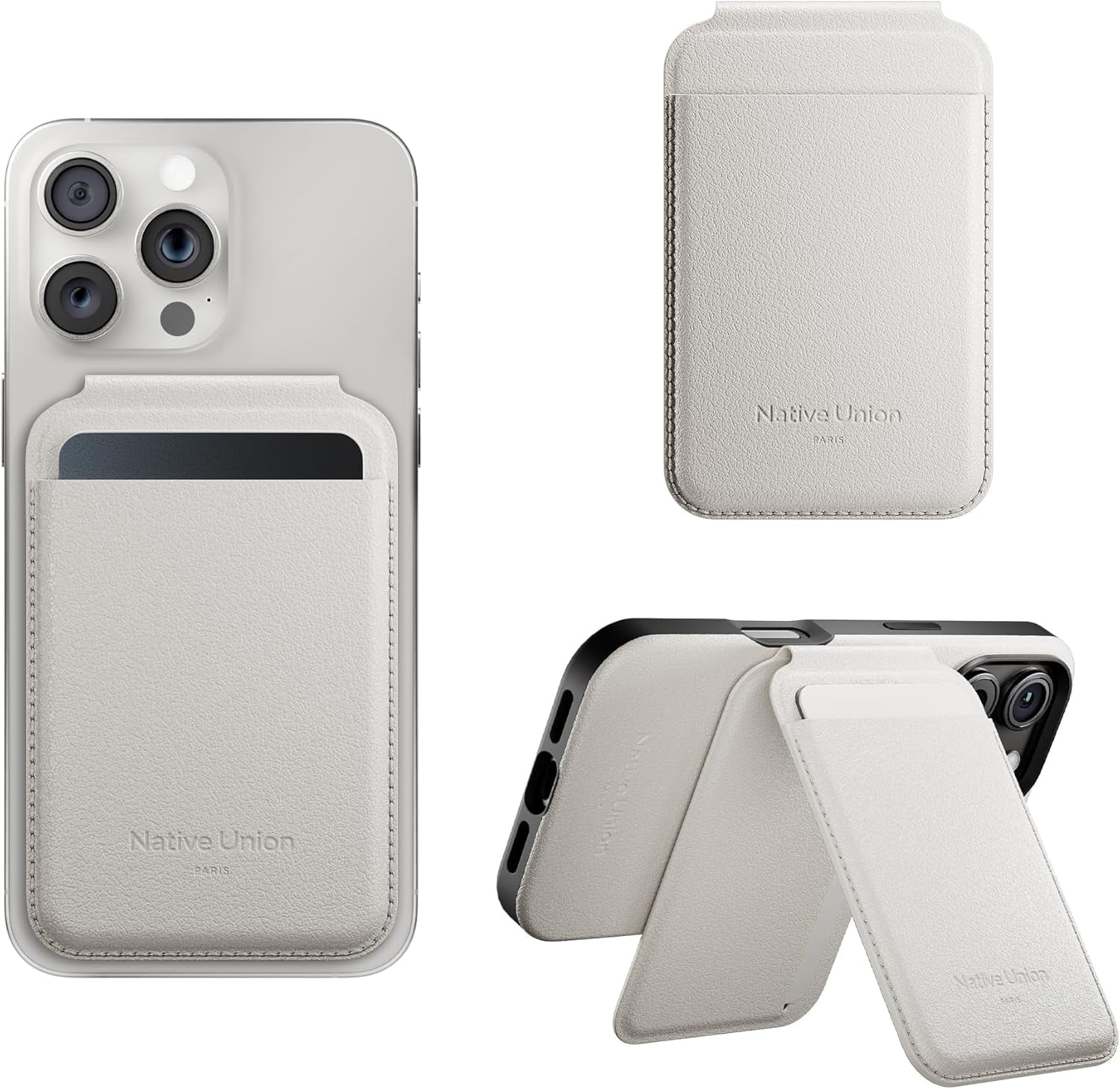★Native Union★Active Wallet Stand-Magnetic★Sandstone Native Union Active Wallet Stand – Strong Magnetic 4-Card