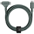 thumbnail image 1 of Native Union Belt Cable Duo - 2-in-1 - 5ft Ultra-Strong Universal Charging Cable (Slate Green), 1 of 9