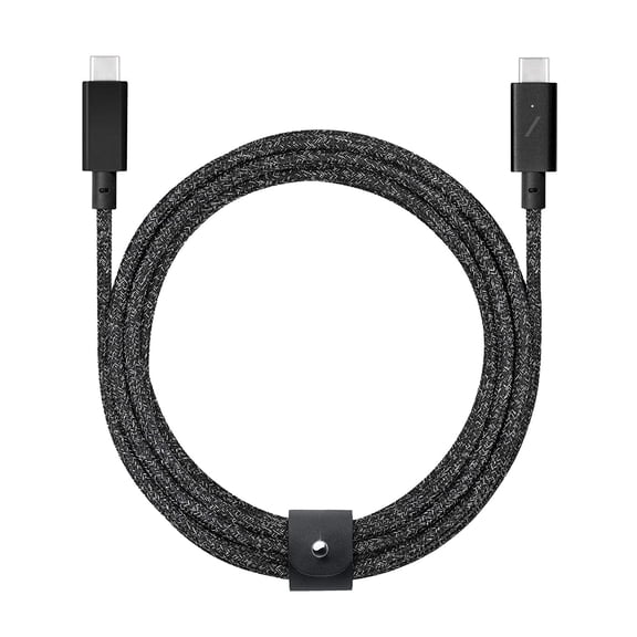 Native Union Belt Cable Pro - 240W USB Type C - 8ft Ultra-Strong Charging - Leather Strap (Cosmos)