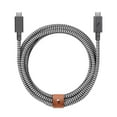 thumbnail image 1 of Native Union Belt Cable Pro - 240W USB Type C - 8ft Ultra-Strong Charging - Leather Strap (Zebra), 1 of 8