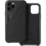 Native Union Clic Card Case - Crafted with Genuine Italian Nappa Leather Slim and Lightweight Cover with Card Holder - Compatible with iPhone 11 Pro Black