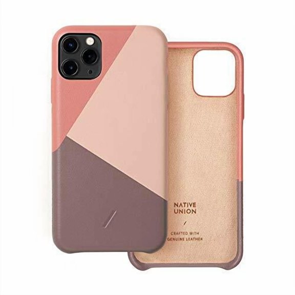 Native Union Clic Marquetry Case - Fully Wrapped Leather Case for iPhone 11 Pro