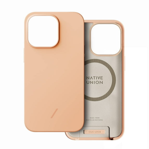Native Union Clic Pop Magnetic Case – MagSafe Compatible Drop Protection - for iPhone 13 Pro(Peach)