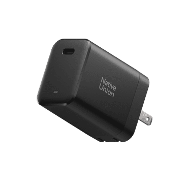 Native Union Fast GaN Charger PD 45W – Ultra-Compact Power Delivery USB-C Adapter US/CA Plug(Black)